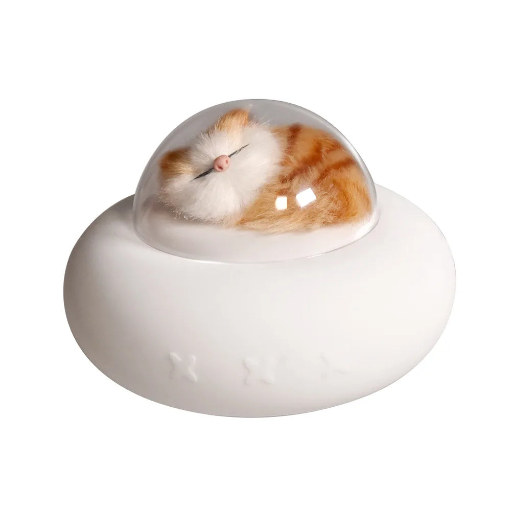 Silicone Pet Spaceship Lamp Night Light, USB Charging, Bedroom, Bedside LED Light.