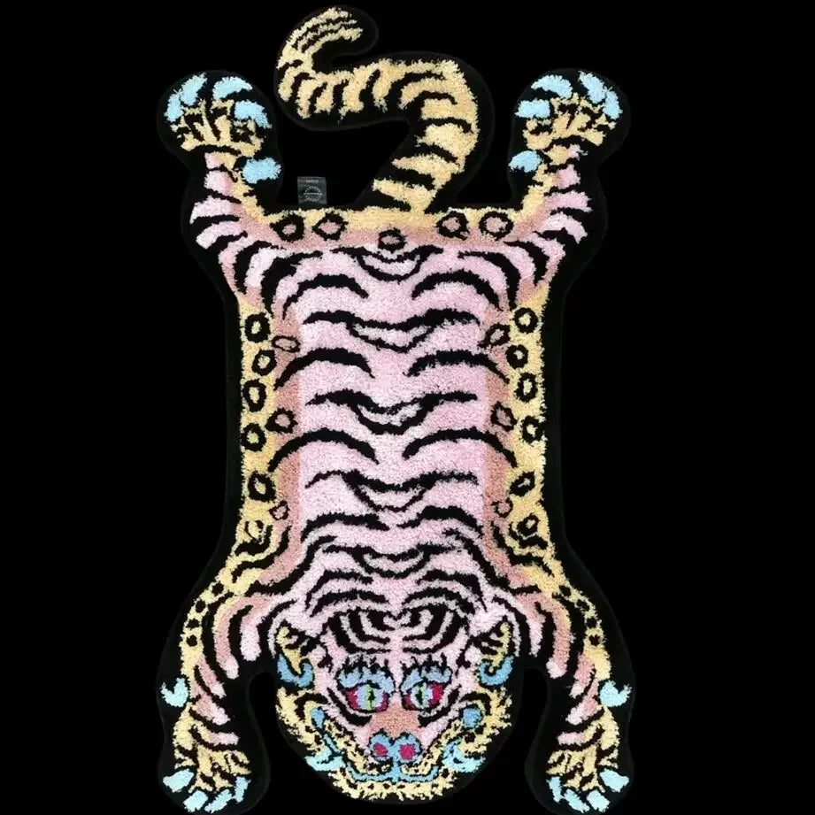 Bionic Tiger Decorative Rug-Unique Shaped Floor Mats for Living Room and Bedroom Decoration