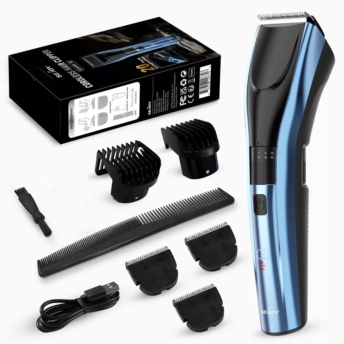 Pet Hair Clippers For Dog-Cat, Trimmer Shaver Hair Cutting Machine, Puppy Grooming, Low Noice