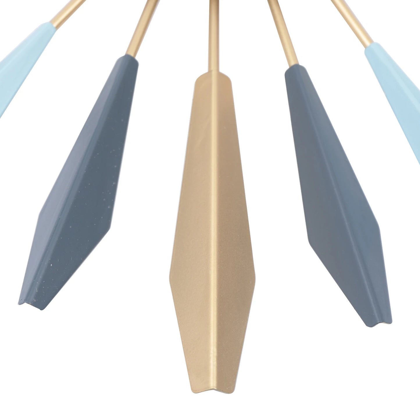 21.65" Mid Century Wall Clock, Silent Metal Decorative Clock