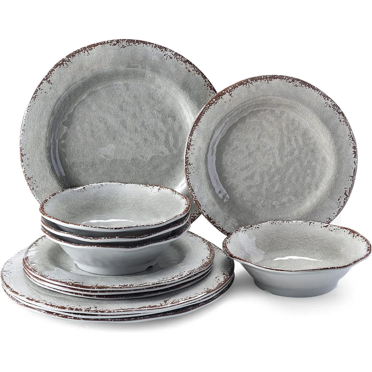 Ice Crack Tableware 12-piece Set Porcelain ware
