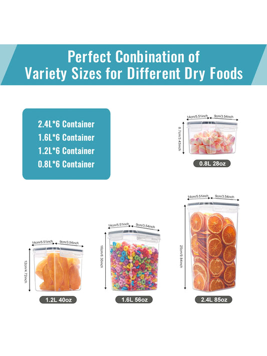 Airtight storage containers with lids 24 Pcs