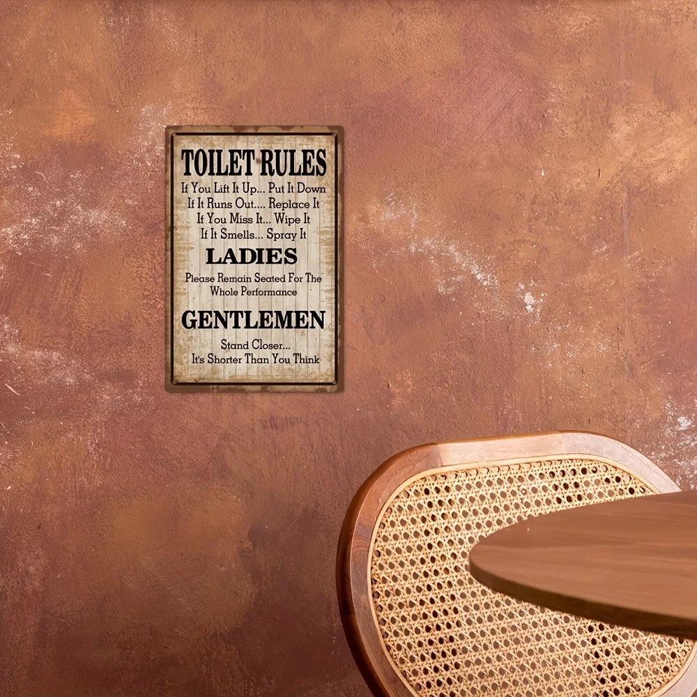 Toilet Rules Vintage Metal Signs