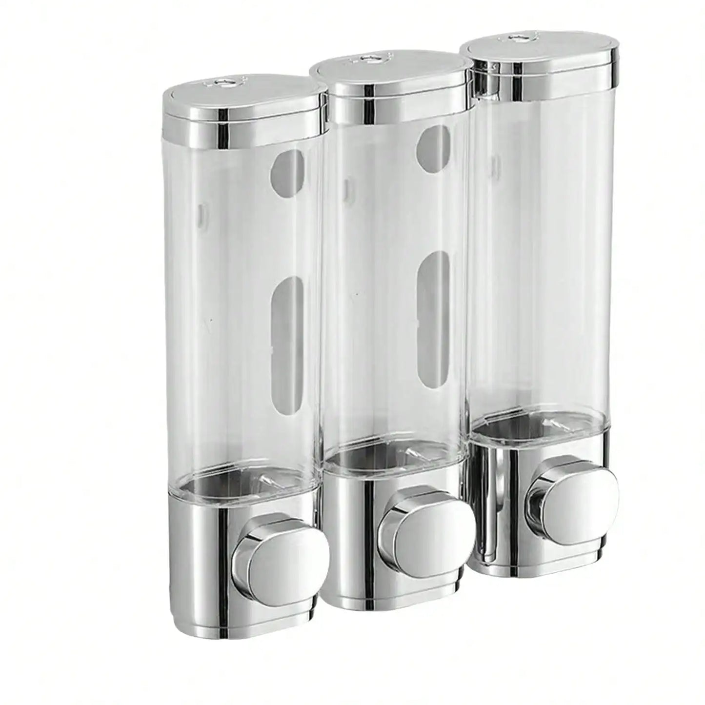 3 in 1 Chamber Wall Mounted Bathroom Shower Pump Dispenser, Organizer