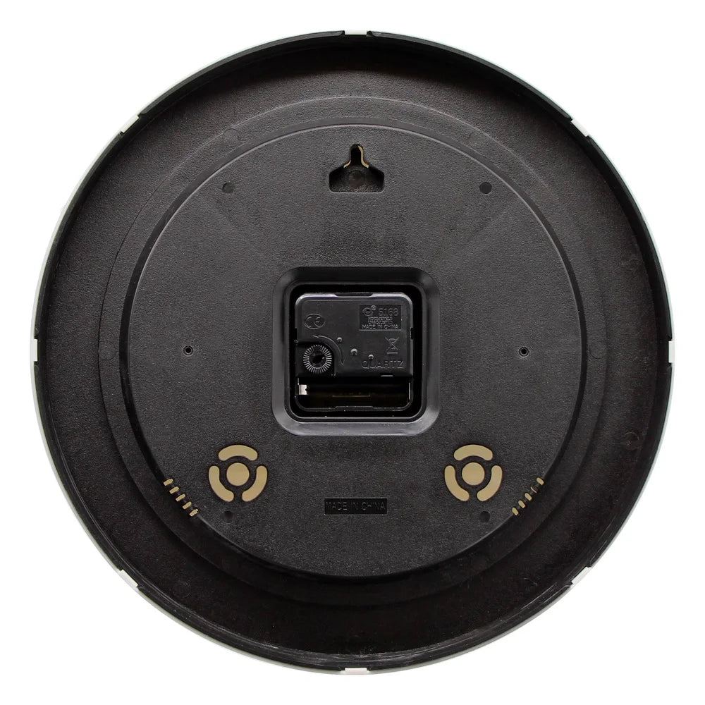 12" Quartz Wall Clock, Iridescent Stylish Design, Large Bold Numbers, Easy Read