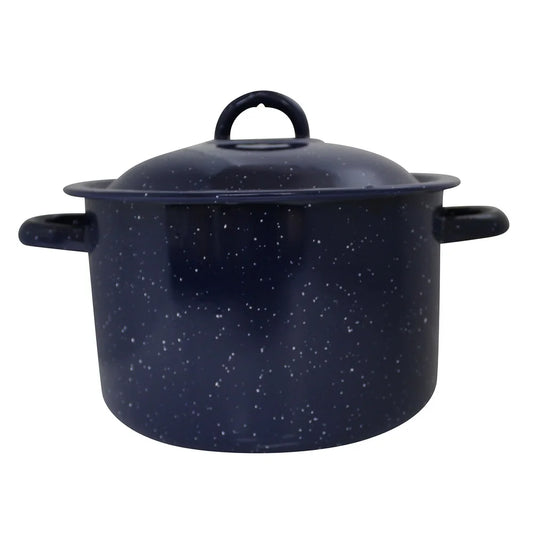 Durable Enamel Stock Pot, Oven Safe Steel Cooking Pot, Versatile