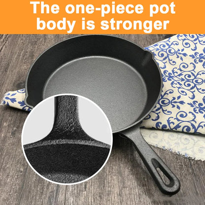 3 piece cast iron cookware set, 6"  8"  10" Frying pans