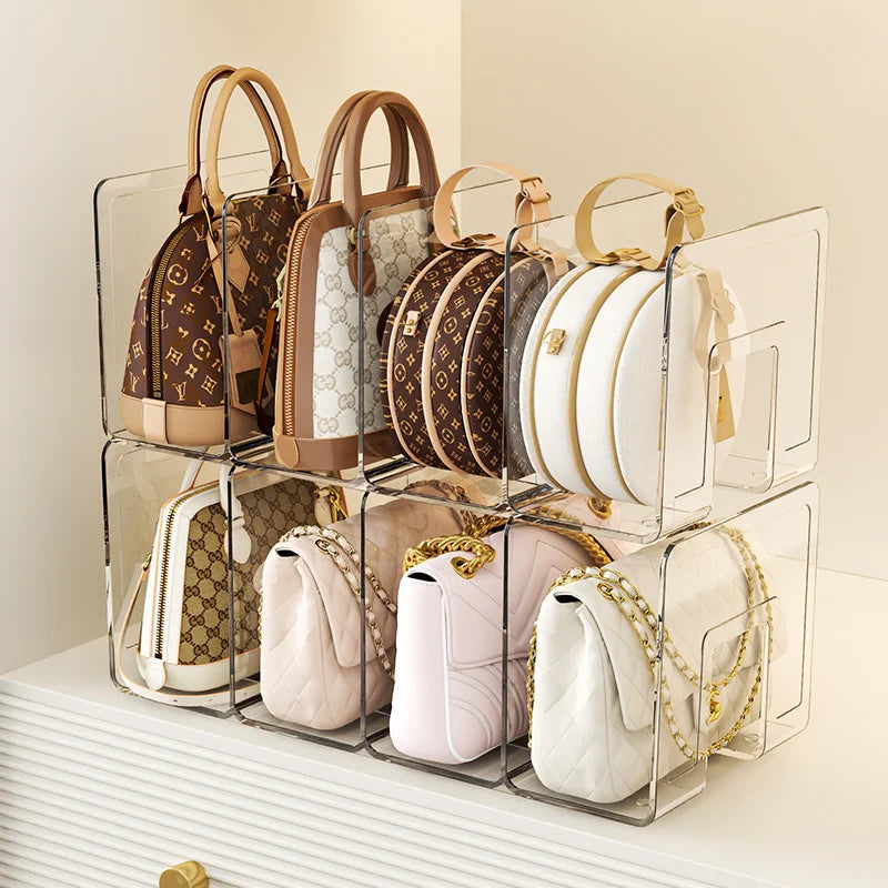Thickened Bag Storage Divider Rack, Acrylic Handbag Storage Rack