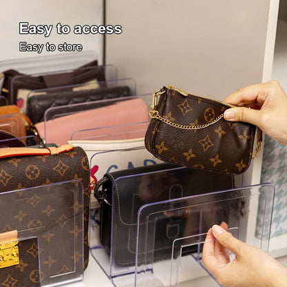 Thickened Bag Storage Divider Rack, Acrylic Handbag Storage Rack