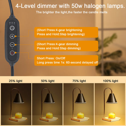 New Pearl Candle Warmer Lamp W/Timer, Electric Candle Warmer Light, Modern Vintage