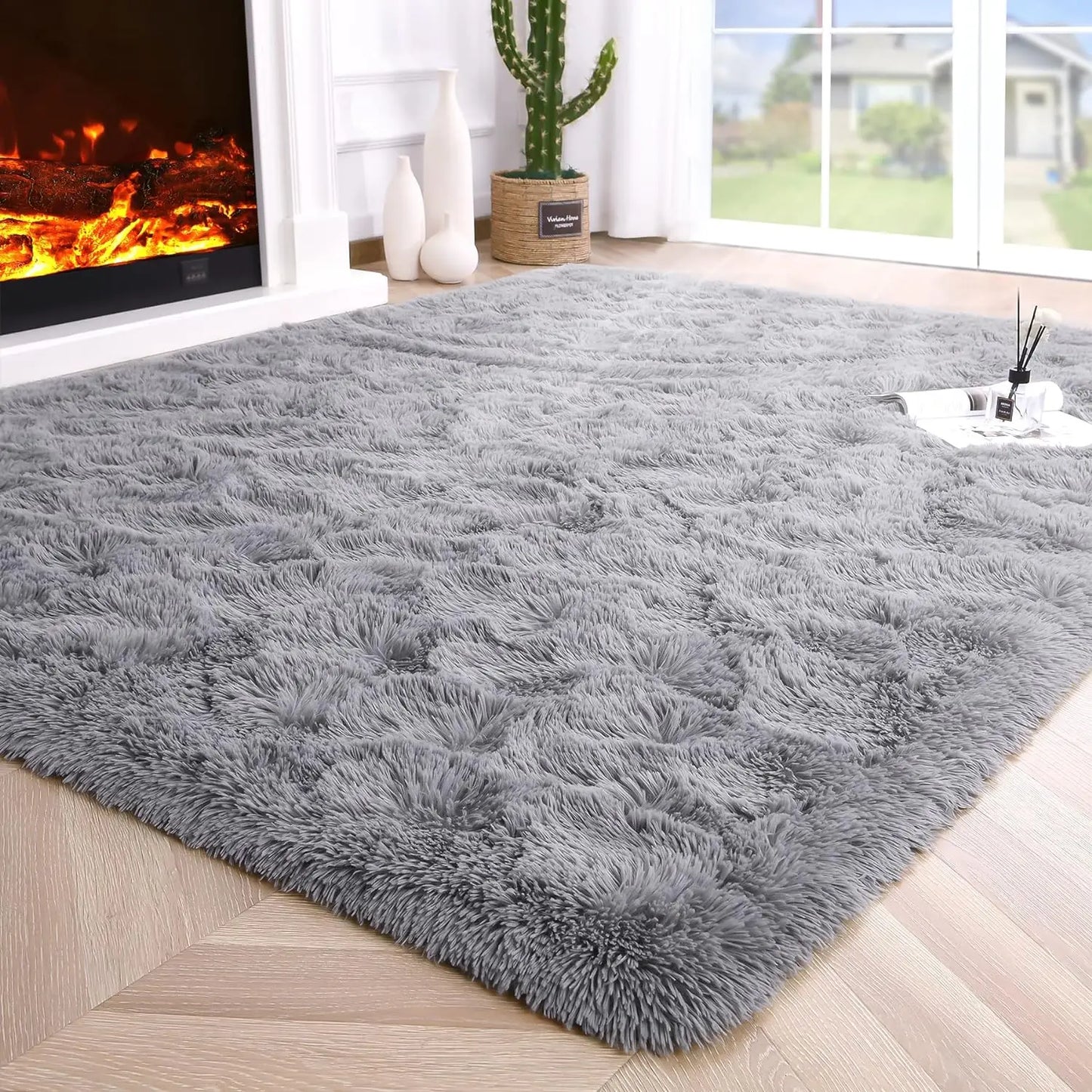 Fluffy area Rugs non slip and soft for kidsl
