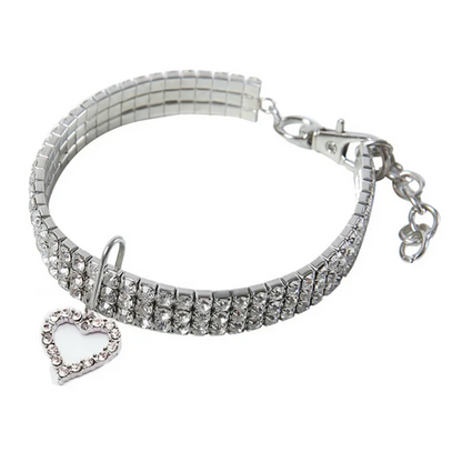 Bling Rhinestone Dog Collar Crystal Puppy and  leash