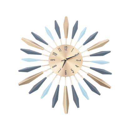 21.65" Mid Century Wall Clock, Silent Metal Decorative Clock