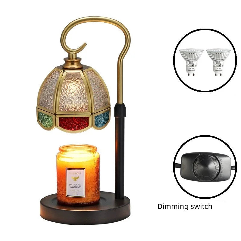 Electric Candle Warmer Lamp, Colored Glass Lamp