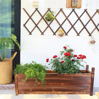Wood Planter Box, Outdoor Raised Planter Beds, Large Patio Container