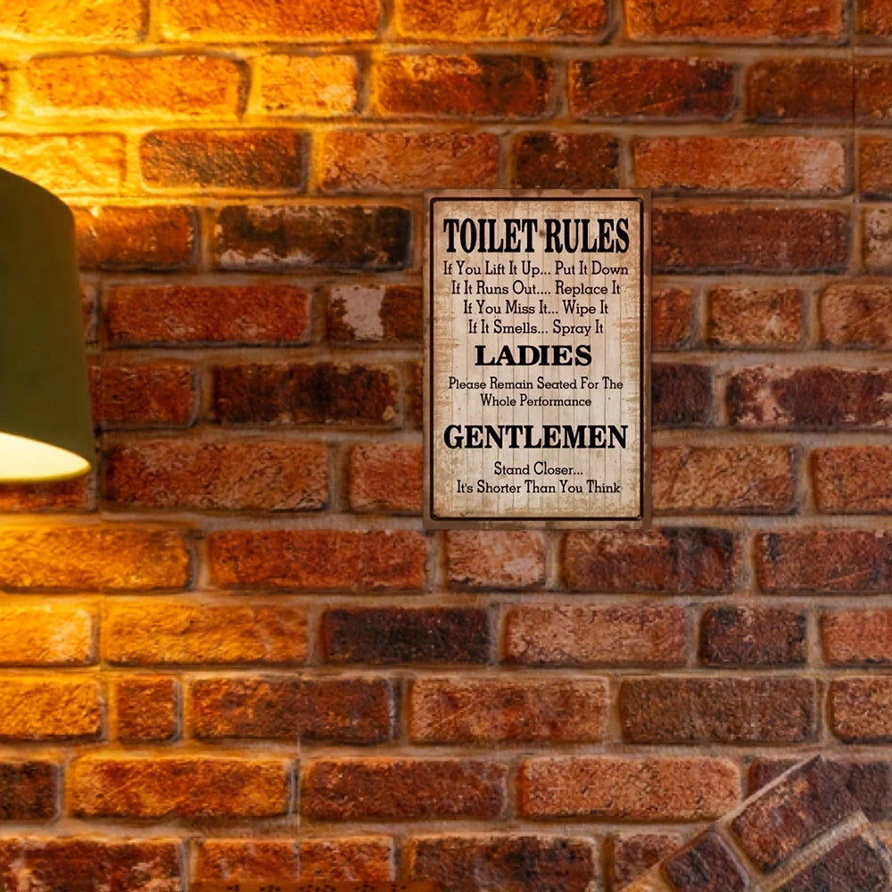 Toilet Rules Vintage Metal Signs