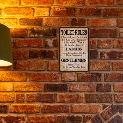 Toilet Rules Vintage Metal Signs