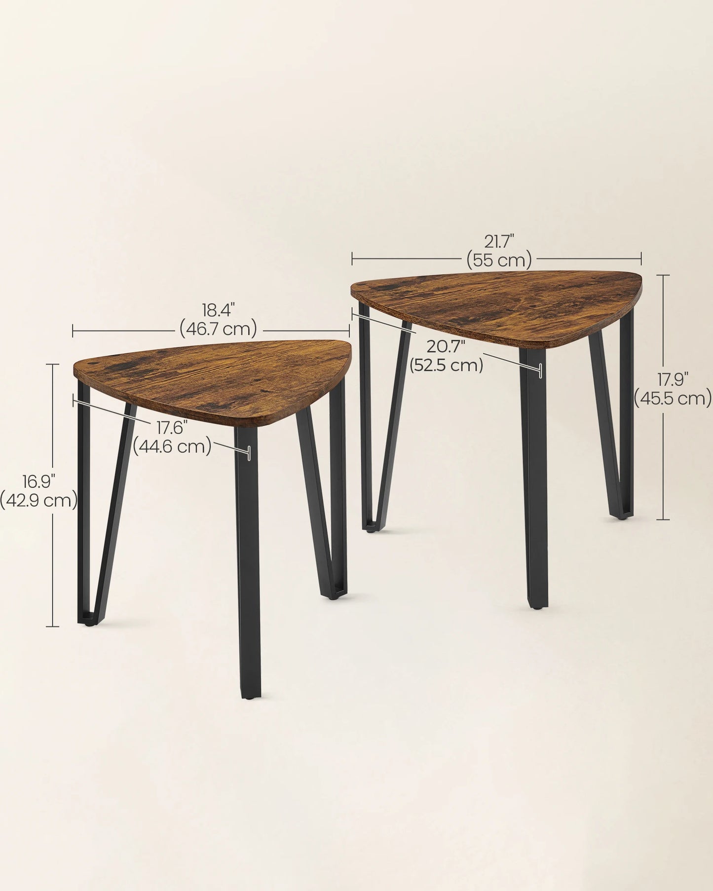 Nesting Coffee Tables, End Tables Set of 2 for Living Room Bedroom