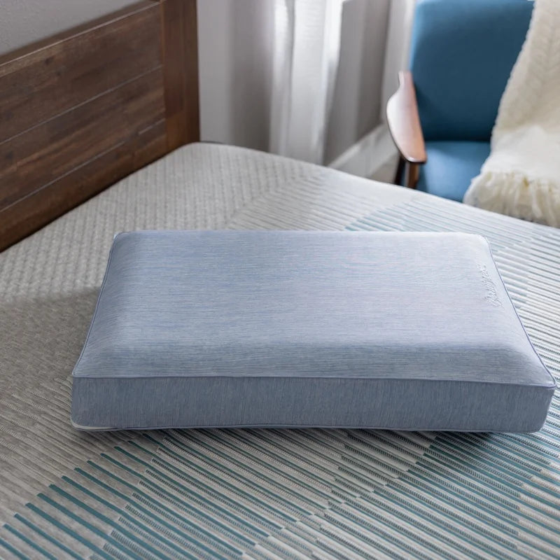 Cooling Memory Foam Pillow with AQUACOOL Technology, Standard Queen Size, Pressure Relief Breathable Washable cover