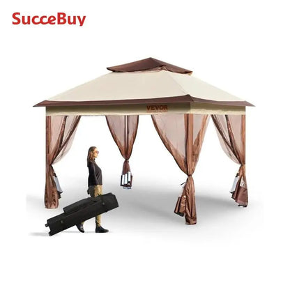11x11ft Portable Gazebo PU Coated, Waterproof and Collapsible Canopy