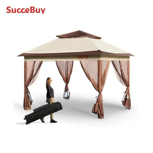 11x11ft Portable Gazebo PU Coated, Waterproof and Collapsible Canopy
