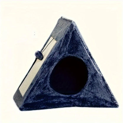 Pet bed Suitable for cats under 15 lbs w/plush toy ball, cat scratching board