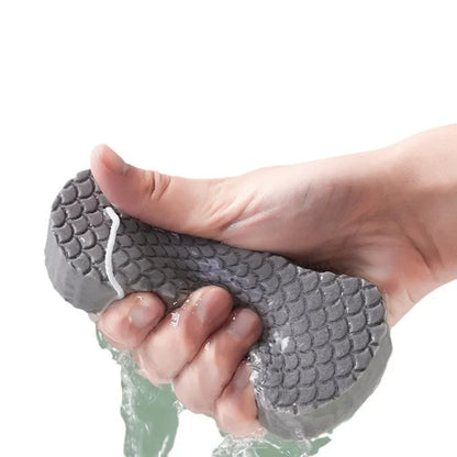3D Bath Sponge Body Scrubber Exfoliating Fish Scale Soft & Painless Body Care Brush Cleanser