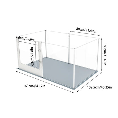 1Pc Large Acrylic Dog Playpen Cage, Indoor Enclosure, Waterproof Fertility Pad
