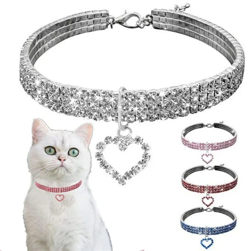 Bling Rhinestone Dog Collar Crystal Puppy and  leash