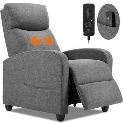 Recliner Massage Chair Lumbar Support and Adjustable
