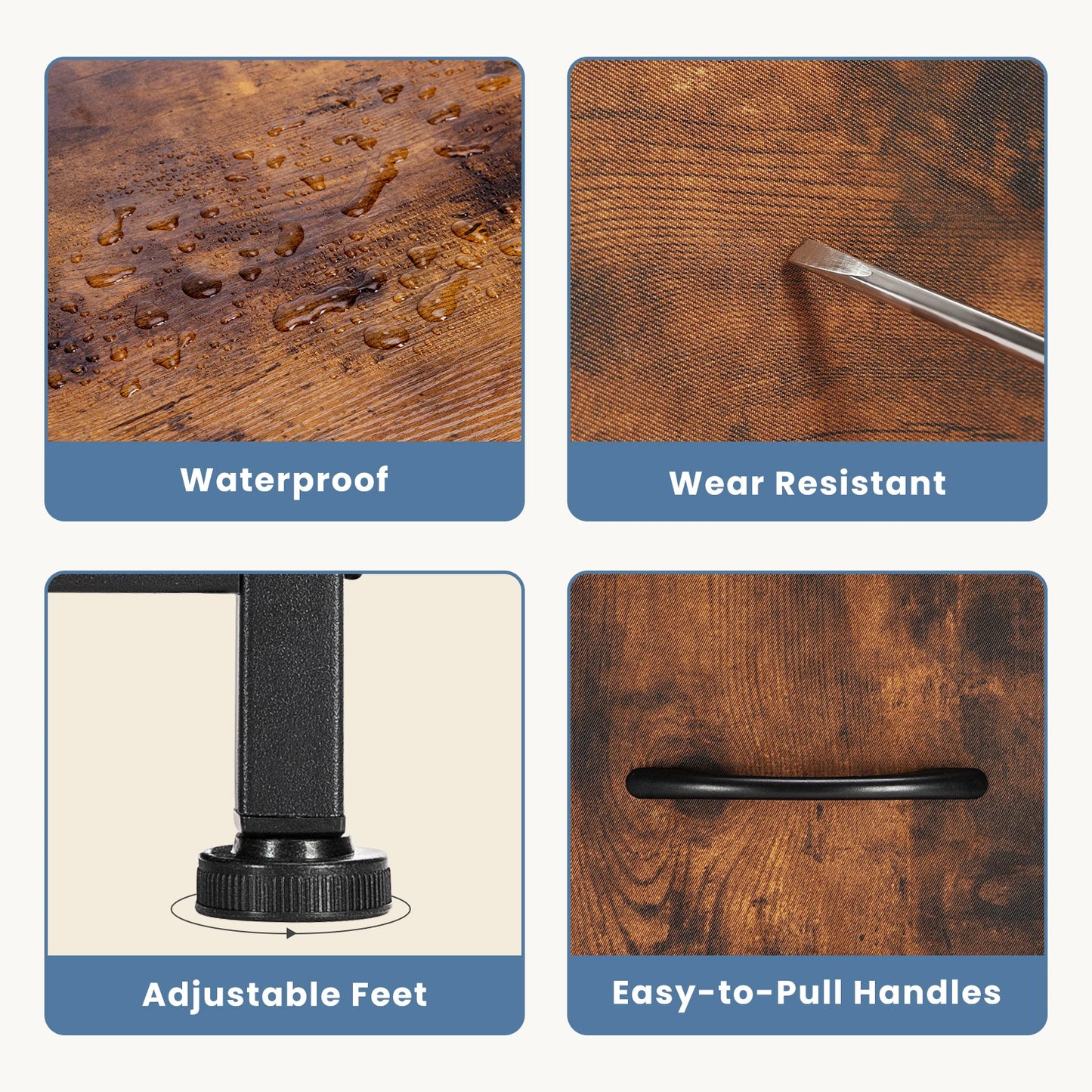 JHK Display Cabinet layers W/5 Drawers