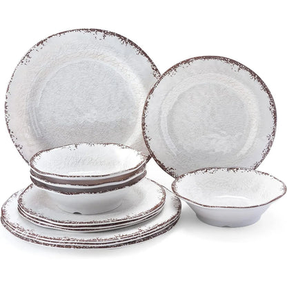 Ice Crack Tableware 12-piece Set Porcelain ware