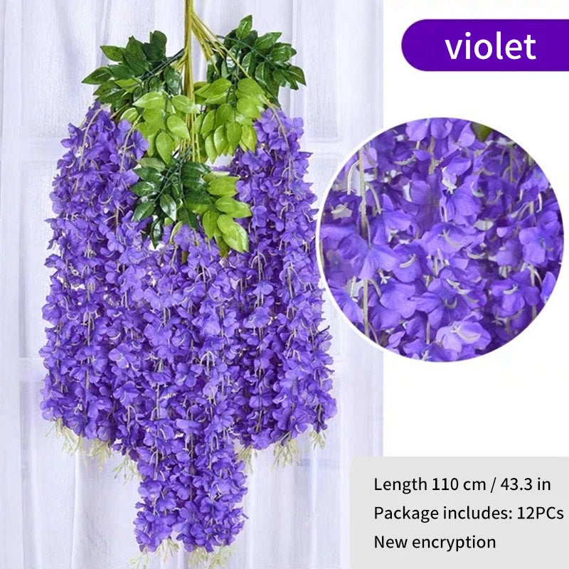 Artificial Wisteria Flower Hanging Garland