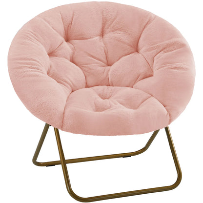 Cozy Saucer Chairs Faux Fur, Thick padded seat
