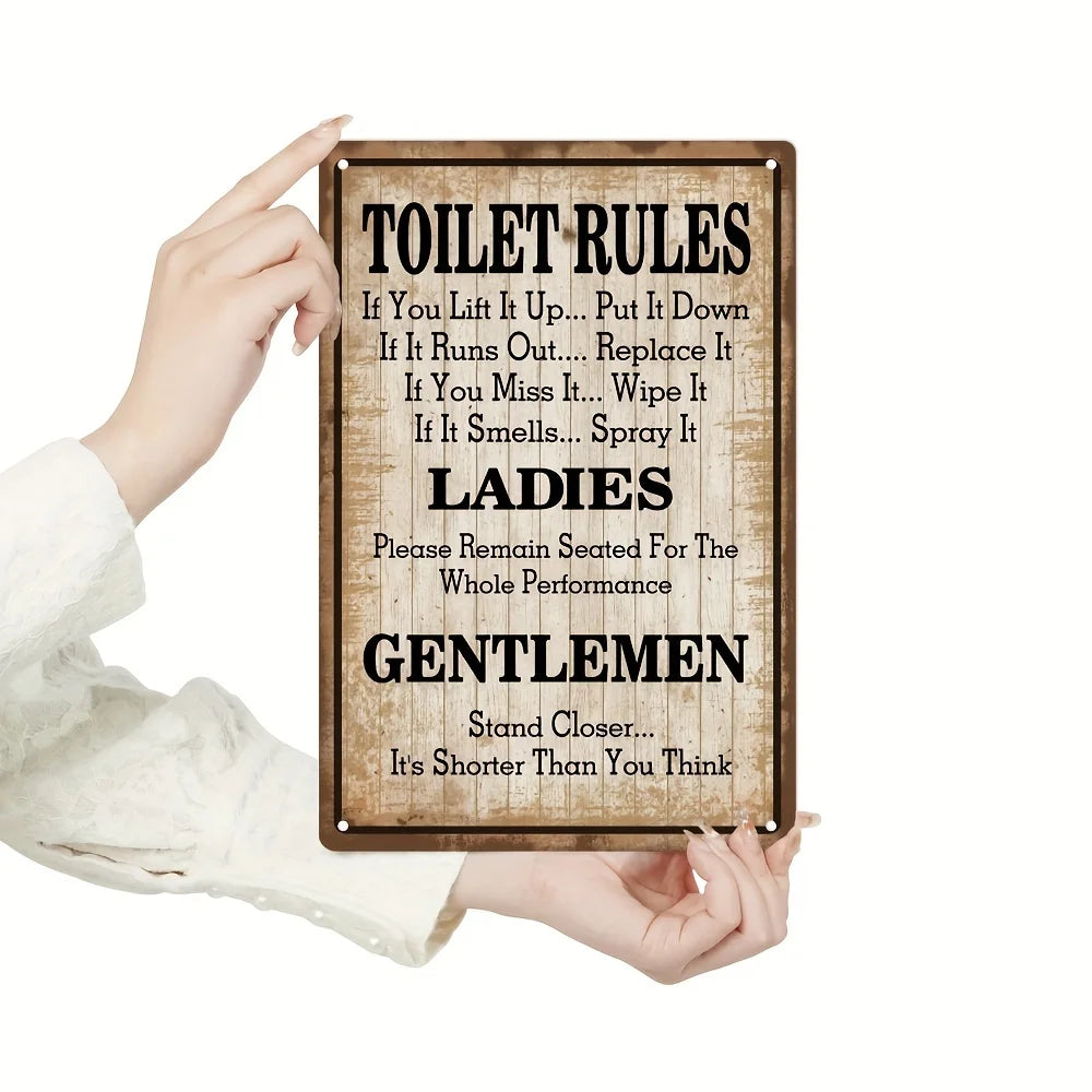 Toilet Rules Vintage Metal Signs