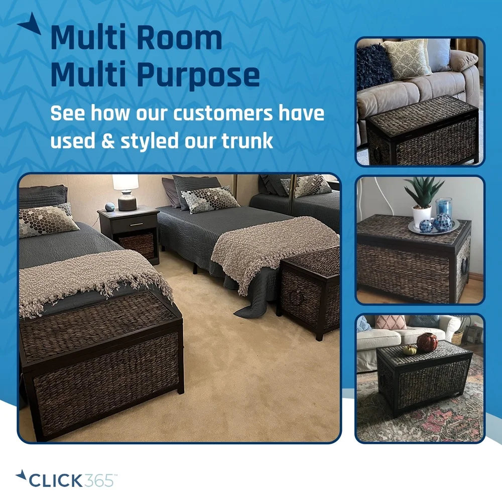 Wicker Storage Truck Acacia Handmade Rustic