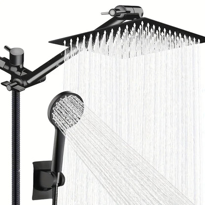 Bathroom chrome plated concealed stainless steel pressurized shower set, w/extended lever arm