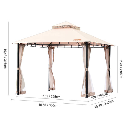 11x11ft Portable Gazebo PU Coated, Waterproof and Collapsible Canopy
