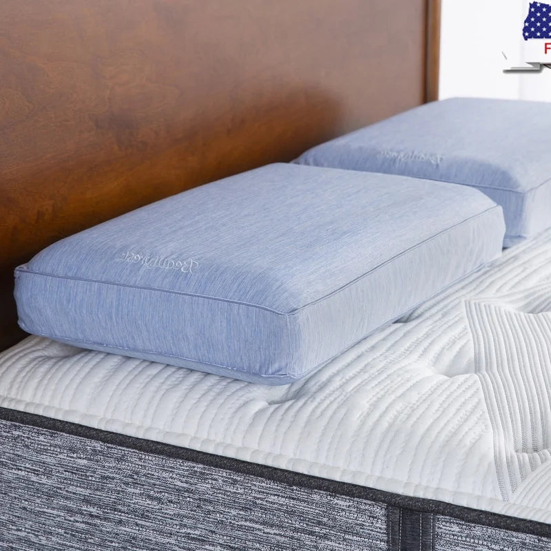 Cooling Memory Foam Pillow with AQUACOOL Technology, Standard Queen Size, Pressure Relief Breathable Washable cover