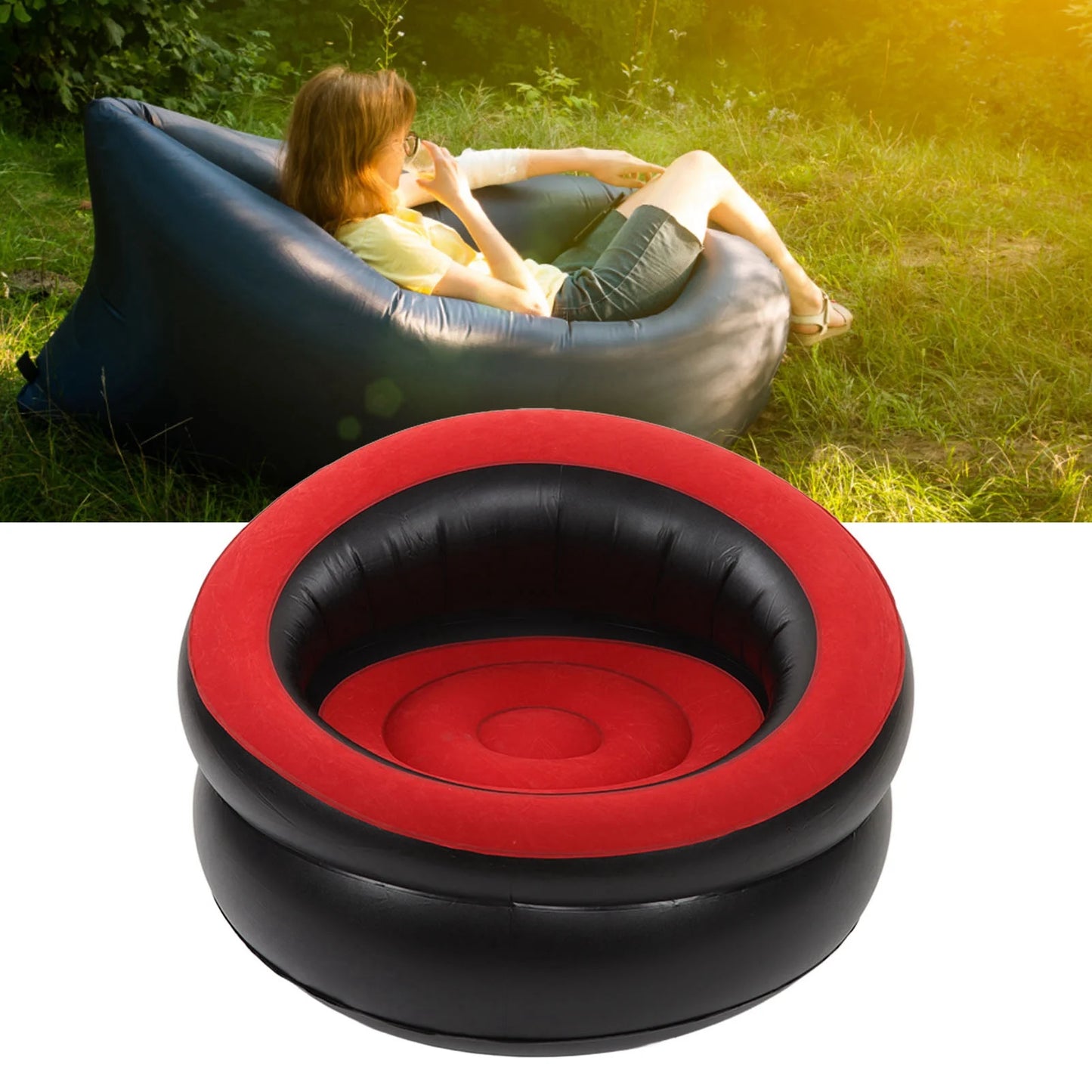 Widely Applicable Inflatable Sofa Chair PVC Eco Friendly, Fast Inflation