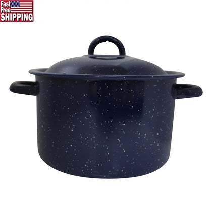 Durable Enamel Stock Pot, Oven Safe Steel Cooking Pot, Versatile