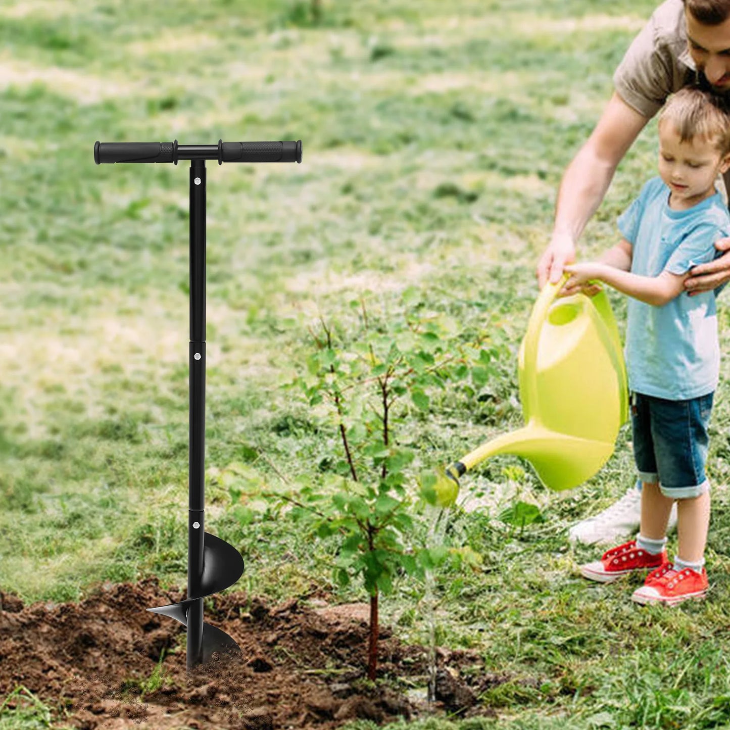 Manual Garden Hole Digging Drill Bit, Hand Drill Auger Hole Digger 6"x33.46"
