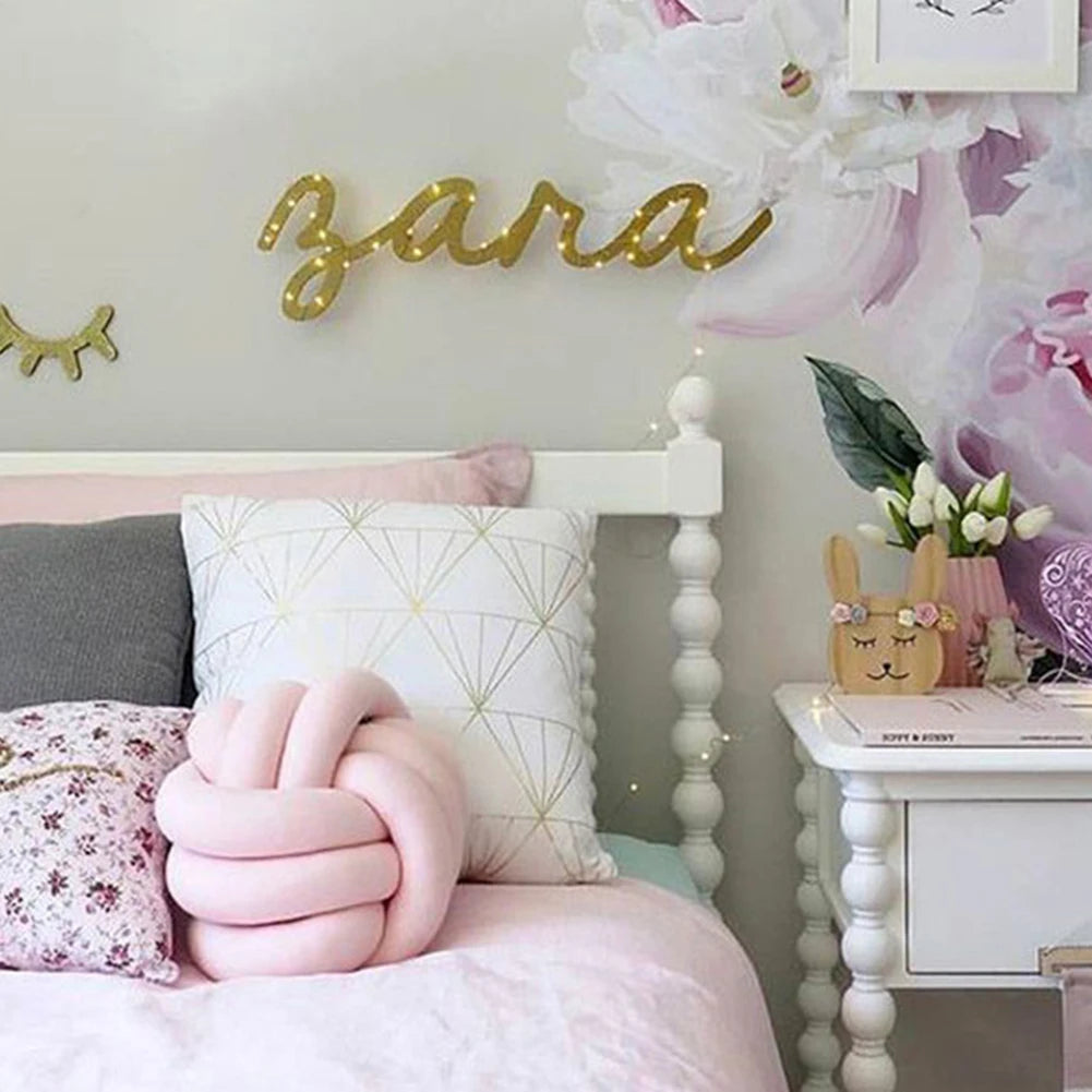 Soft Knot Ball Plush Pillows Round Throw Pillow,  Kids Home Decoration