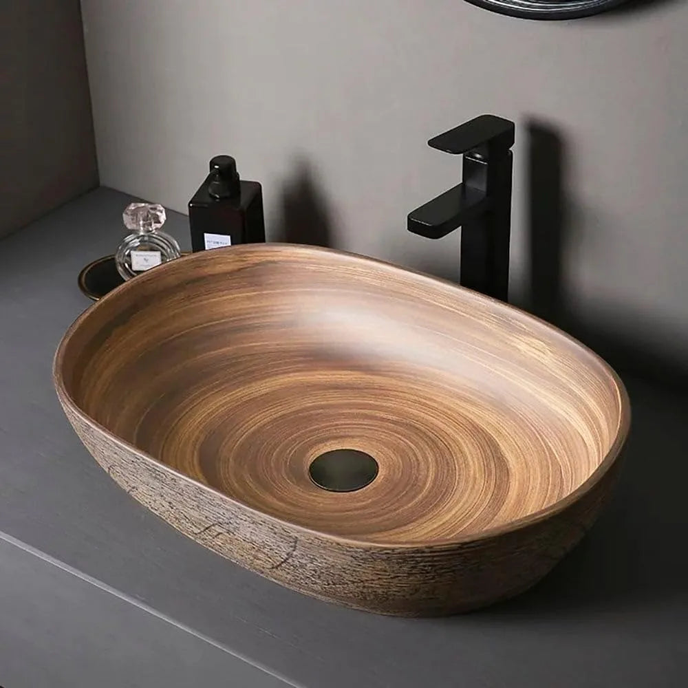 Oval Ceramic Bathroom Sink