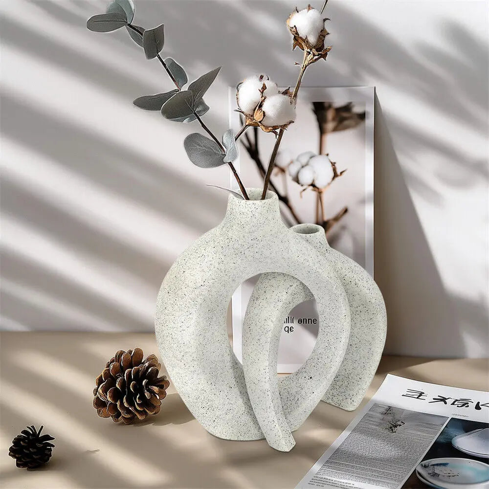Hollow Snuggle Vase 2 pcs  Nordic Style