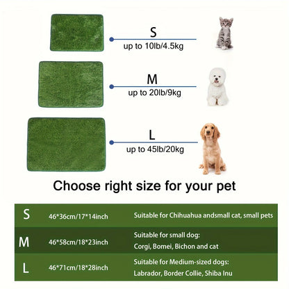 Washable & Reusable Dog Potty Training Mat-Odor-Control Artificial Grass Pad for Pets