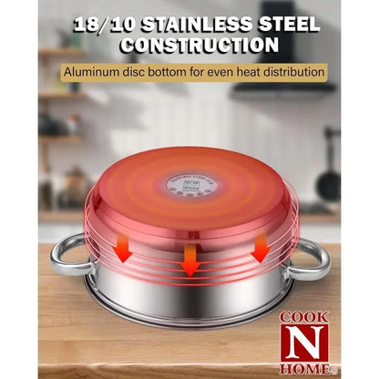 Stainless Steel Pots and Pans, Silver,  12 Piece