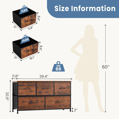 JHK Display Cabinet layers W/5 Drawers