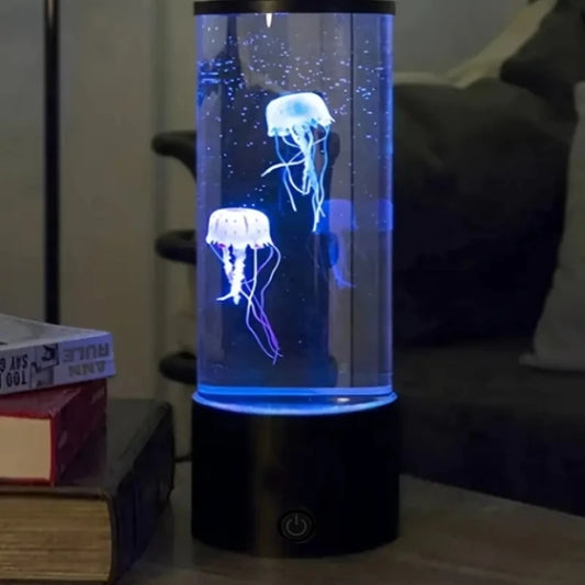 Ocean Night Light W/Floating Jellyfish-Aquarium Mood Lamp for Bedroom