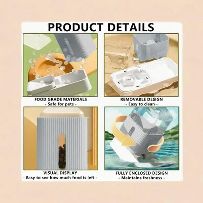 3.5L Large Capacity Automatic Dog-Cat Feeder and Water Dispenser/All in One Gravity Pet Feeding Set